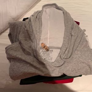 Lightweight Vince Hoodie. Grey outside